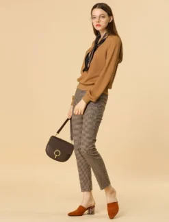 Allegra K Women's Warm Tops Lantern Sleeve Crew Neck Winter Ribbed Pullover Sweater -Allegra K GUEST 00e986f0 1892 45ed b96b 2e7aa0f0fb0c