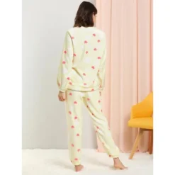 Allegra K Women Winter Flannel Pajama Sets Cute Printed Long Sleeve Nightwear Top And Pants Loungewear Soft Sleepwears -Allegra K GUEST 0121492b 1922 4d93 bf17 91dc3b2afd69