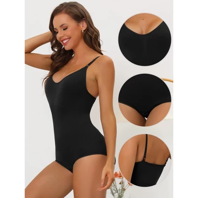 Allegra K Women's Shaping Tummy Control Adjustable Straps Sculpting Leotard 2 Allegra K Women's Shaping Tummy Control Adjustable Straps Sculpting Leotard - Image 2