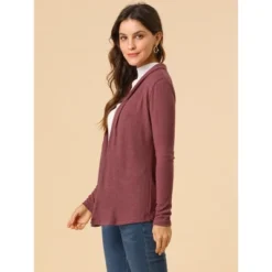 Allegra K Women's Fall Work Elegant Long Sleeves Shawl Collar Open Front Straight Knit Zebra Print Cardigan -Allegra K GUEST 020f36ca c11c 4a33 99b4 15ae902ca38a