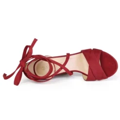 Allegra K Women's Crisscross Front Block Heeled Lace Up Sandals -Allegra K GUEST 022b3199 916e 4a9c a809 958b85ec48b4