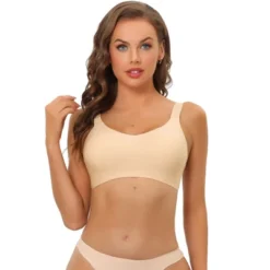 Allegra K Women's No Show Smooth Comfort Adjustable Wide Straps Wireless Minimizers Bras -Allegra K GUEST 03817a0d 549a 4bcf 9560 69710333850d