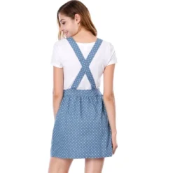 Allegra K Women's Pattern Overall Adjustable Shoulder Suspender Straps Mini Skirt -Allegra K GUEST 03843067 dcf9 4ca1 9819 6bea3c207d4f