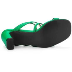 Allegra K Women's Strappy Block Heels Slide Heel Sandals -Allegra K GUEST 04846c9d 285c 4090 9fe5 687ba25b406e