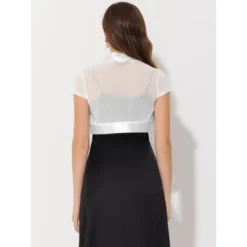 Allegra K Women's Cap Sleeve Business Open Front Mesh Crop Shrug Bolero 11 Allegra K Women's Cap Sleeve Business Open Front Mesh Crop Shrug Bolero -Allegra K GUEST 04983245 2c23 482a 9fe0 e6321b4fa4a1