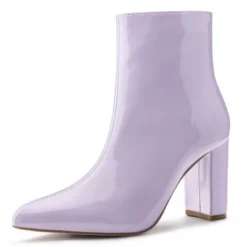 Allegra K Women's Pointed Toe Zip Chunky Heels Ankle Boots -Allegra K GUEST 04a1d8f5 49ac 46c6 b3d5 a761b4a9c3bf