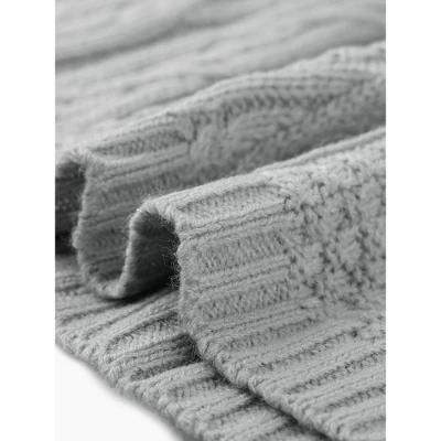 Allegra K Women's Turtle Neck Long Sleeve Knitted Pullover Sweater Cropped Tops 4 Allegra K Women's Turtle Neck Long Sleeve Knitted Pullover Sweater Cropped Tops - Image 4