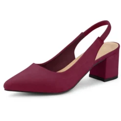 Allegra K Women's Pointed Toe Block Heel Pumps Slingback Heels -Allegra K GUEST 07848fec 4045 4c6c 8a46 9e7fb9cfcd41