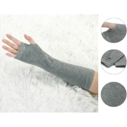 Allegra K Women's Fingerless Gloves Solid Casual Arm Warmers 1 Pair