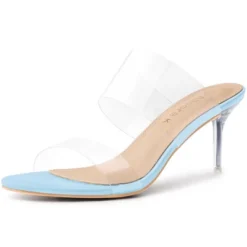 Allegra K Women's Clear Slide Stiletto Heels Sandals -Allegra K GUEST 08852bdf 721b 4c9e 95c4 fedb5448062a