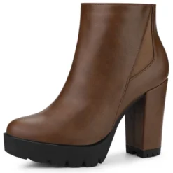 Allegra K Women's Rounded Toe Chunky Heel Platform Ankle Boots 17 Allegra K Women's Rounded Toe Chunky Heel Platform Ankle Boots -Allegra K GUEST 0970c356 d6a4 43e6 9e29 6e5dc7c09f36