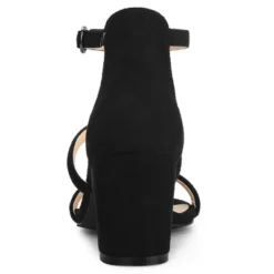 Allegra K Women's Open Toe Strappy Chunky Heels Sandals -Allegra K GUEST 0b412ecb c4dd 4dd6 889a 2d8978263273