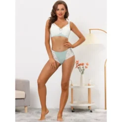 Allegra K Women's Wide Back Smoothing Floral Lace Wirefree Push Up Bra Sets -Allegra K GUEST 0b6e8843 3bb9 425e a2c2 209252d99aba