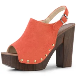 Allegra K Women's Open Toe Slingback Platform Chunky Heel Sandals -Allegra K GUEST 0c04cc83 3ef3 4146 b5e9 26ad834cc9b3