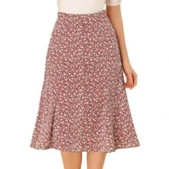 Allegra K Women's Print Peasant Elastic Waist A-Line Midi Skirts -Allegra K GUEST 0c74d8d2 389d 418c aa24 373da5109f9c