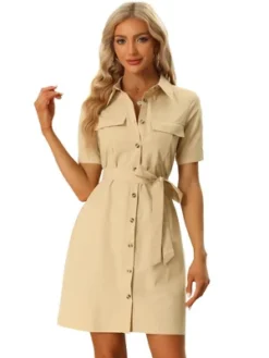 Allegra K Women's Safari Dress Collared Button Down Cotton Belted Shirtdress 16 Allegra K Women's Safari Dress Collared Button Down Cotton Belted Shirtdress -Allegra K GUEST 0cf5f0d2 9986 4b6b b6d3 36b0ff4725bc
