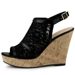 Allegra K Women's Open Toe Platform Heel Lace Wedges Sandals -Allegra K GUEST 0d07188f ecb7 4be1 a766 82913a4acc79