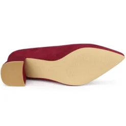 Allegra K Women's Pointy Toe Slip-on Low Chunky Heels Pumps -Allegra K GUEST 0dbfb4f3 c6b7 4057 854b 50bcade79ad6