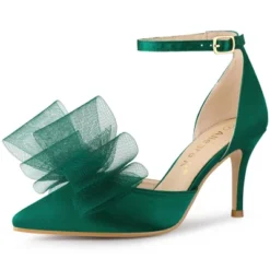 Allegra K Women's Bow Tie Ankle Strap Stiletto High Heels Pumps -Allegra K GUEST 0e068833 b8dd 478e b09a bf4df34b2eb2