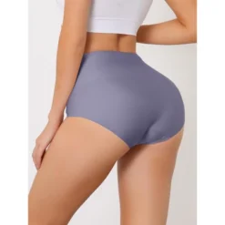 Allegra K Women's Tummy Control Unlined High-Waisted Breathable Hipster Underwear