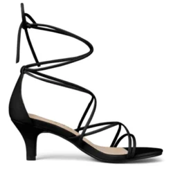 Allegra K Women's Strappy Kitten Heel Lace Up Sandals -Allegra K GUEST 0fb9d8a4 d433 4dbc ad09 fbbed1449653