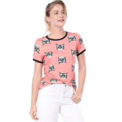 Allegra K Women's Cat Contrast Cartoon Print Tee Casual Summer T-Shirt 13 Allegra K Women's Cat Contrast Cartoon Print Tee Casual Summer T-Shirt -Allegra K GUEST 0fe384ec 6a5d 4a1a 91f8 651213f95337