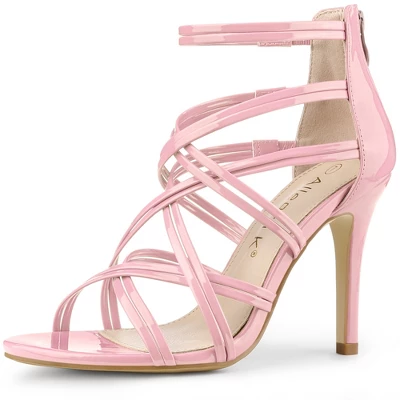 Allegra K Women's Open Toe Strappy Stiletto Heel Lace Up Sandals 13 Allegra K Women's Open Toe Strappy Stiletto Heel Lace Up Sandals - Image 13