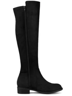 Allegra K Women's Side Zipper Chunky Heels Knee High Boots -Allegra K GUEST 1223de18 227f 4275 b36b 5e5f7c7879f0