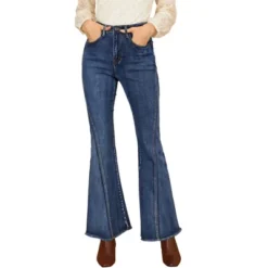 Allegra K Women's Vintage Flare Jeans High Waist Stretch Denim Long Pants Bell Bottoms Jeans -Allegra K GUEST 14904293 bb81 4a0d 8a11 c3588591139f