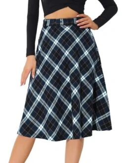 Allegra K Women's Tartan Plaid High Waist Belted Vintage A-Line Midi Skirt 26 Allegra K Women's Tartan Plaid High Waist Belted Vintage A-Line Midi Skirt -Allegra K GUEST 1ae94287 c43a 4be6 8699 89b79ced9667