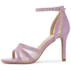 Allegra K Women's Glitter Ankle Strap Stiletto Heels -Allegra K GUEST 1b14e6c3 cbf2 44e5 a2f3 25b9521b9424