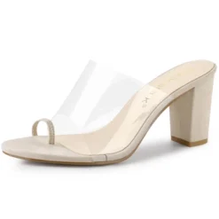 Allegra K Women's Ring Clear Chunky Heels Slide Heel Sandals 14 Allegra K Women's Ring Clear Chunky Heels Slide Heel Sandals -Allegra K GUEST 1b6689e2 687a 4796 a666 3939782b4f6b