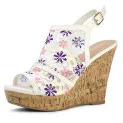 Allegra K Women's Open Toe Platform Heel Lace Wedges Sandals -Allegra K GUEST 1bd19fd8 051a 4007 ad89 7e308bc30dec