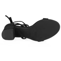 Allegra K Women's Open Toe Lace Up Mid Chunky Heeled Sandals -Allegra K GUEST 1bdb4c14 6358 4084 90dd e4ff003990c7