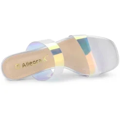 Allegra K Women's Colorful Straps Clear Heels Chunky Heel Clear Sandals -Allegra K GUEST 1cbfd263 6ce2 4a48 99e0 c84fb7cacbcb
