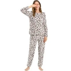 Allegra K Women Winter Flannel Pajama Sets Cute Printed Long Sleeve Nightwear Top And Pants Loungewear Soft Sleepwears -Allegra K GUEST 1de5a403 48dd 4e88 8247 101ab0255450