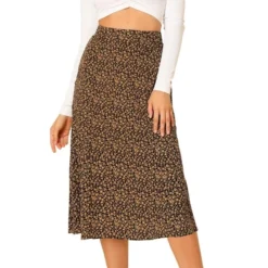 Allegra K Women's Print Peasant Elastic Waist A-Line Midi Skirts -Allegra K GUEST 1e901cdb 2a07 46dd b32e d11b4899dba7