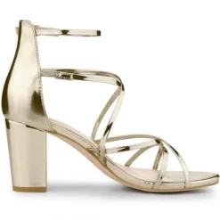 Allegra K Women's Strappy Crisscross Strap Block Heels Sandals -Allegra K GUEST 2072d059 586d 4305 a9e9 ce09c896803d