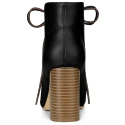 Allegra K Women's Round Toe Lace Up Chunky Heels Ankle Booties -Allegra K GUEST 227e1c46 2216 4f4c b000 e950335cbd7d