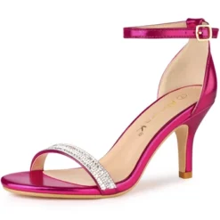 Allegra K Women's Stiletto Heels Rhinestone Ankle Strap Sandals -Allegra K GUEST 22812ce0 0a04 43d2 bd52 bc6c5a71d744