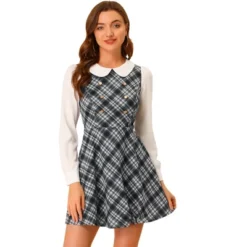 Allegra K Women's Plaid Peter Pan Collar Long Sleeve Mini A-Line Dress 19 Allegra K Women's Plaid Peter Pan Collar Long Sleeve Mini A-Line Dress -Allegra K GUEST 22d0faf2 06b7 4f08 b136 4a4148b69727