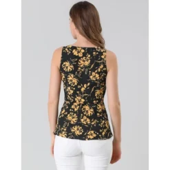 Allegra K Women's Sleeveless V Neck Tie Waist Asymmetric Hem Wrap Peplum Tank Tops -Allegra K GUEST 22e6c1c7 5625 4df2 acfd a9756b353afd