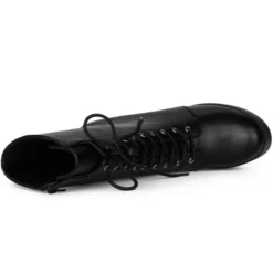 Allegra K Women's Platform Lace Up Chunky Heels Combat Boots -Allegra K GUEST 2327771b 9c82 4f88 b362 c5751983866c