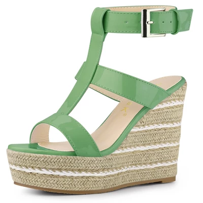 Allegra K Women's Espadrille Strappy Platform Wedges Sandals 12 Allegra K Women's Espadrille Strappy Platform Wedges Sandals - Image 12
