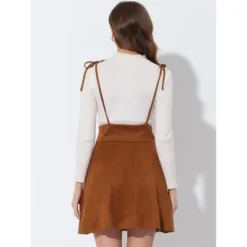 Allegra K Women's Faux Suede Tie Shoulder Buttons Decor Suspender Skirt -Allegra K GUEST 241dc590 a7d3 458b b6c3 0d0836de6fbe