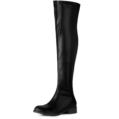 Allegra K Women's Thigh Low Block Heel Over Knee High Fashion Boots 7 Allegra K Women's Thigh Low Block Heel Over Knee High Fashion Boots - Image 7