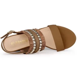 Allegra K Women's Boho Buckle Ankle Strap Chunky Heels Sandals -Allegra K GUEST 259499e8 b835 4b5f 8fba b32115525482