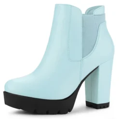 Allegra K Women Chunky High Heel Platform Zipper Chelsea Boots -Allegra K GUEST 25b71daa 3e27 4172 b291 8f6560e8fa9f