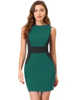 Allegra K Women's Work Sleeveless Contrast Color Bodycon Sheath Dresses -Allegra K GUEST 277173cd 81fa 40ee 98a3 15e2cff8c60f