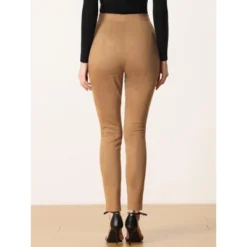 Allegra K Women's Faux Suede High Waisted Elastic Slim Casual Leggings Pants -Allegra K GUEST 27a6c963 aac7 4aac 9e08 2aea7ab52808